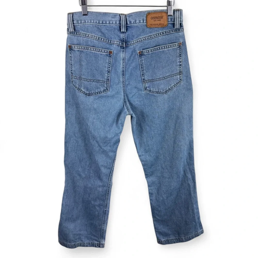 OshKosh Bgosh Vtg Mens 30x30 Blue Denim Straight Leg Workwear Jeans Medium Wash‎